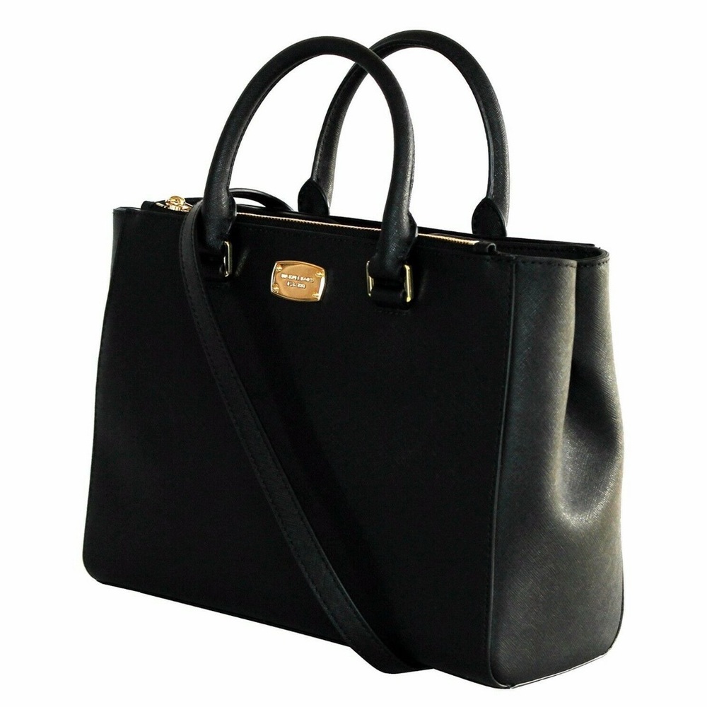 Michael Kors Black Kellen Medium Leather Bag